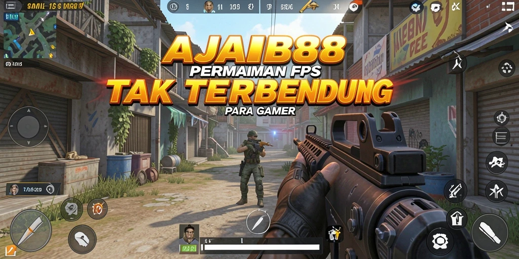 Gameplay intens AJAIB88 dalam pertempuran FPS.