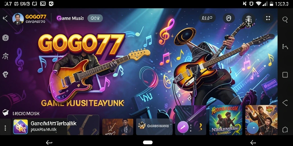 Tampilan screenshot GOGO77 menampilkan aksi bermain musik yang seru.