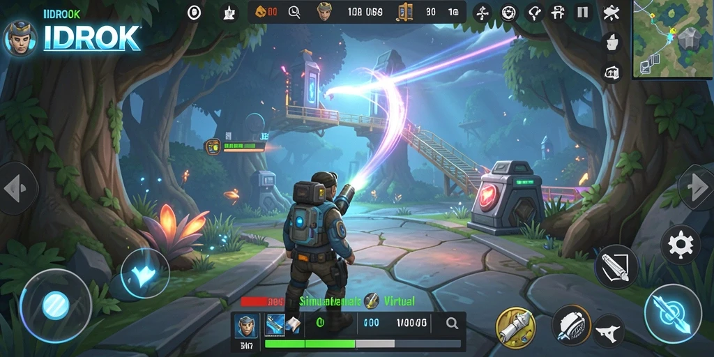 Tampilan gameplay seru IDROK saat menyelesaikan misi simulasi.