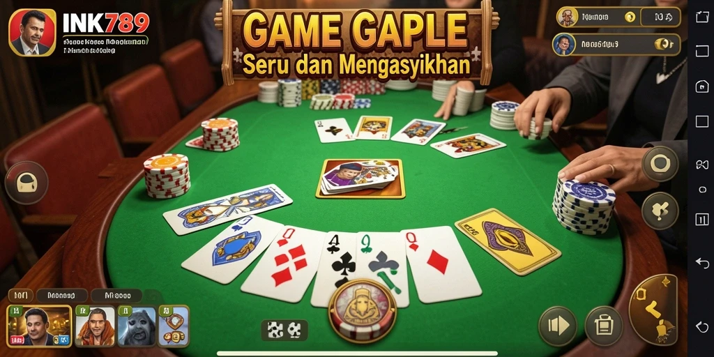 Tangkapan layar gameplay Gaple yang seru dan interaktif.
