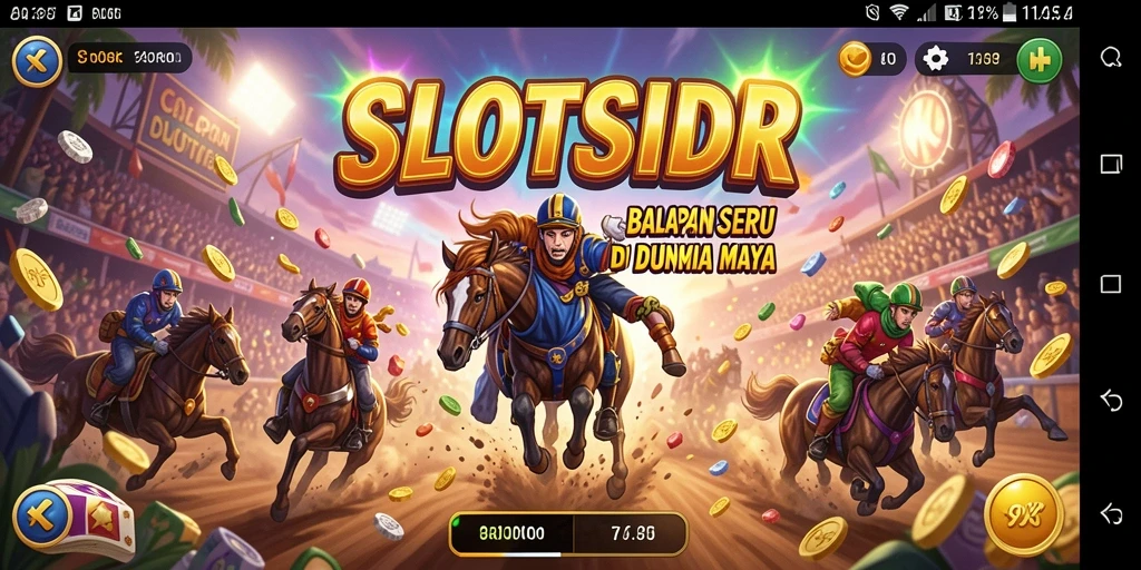 Gameplay seru SLOTSIDR dengan balapan mendebarkan.