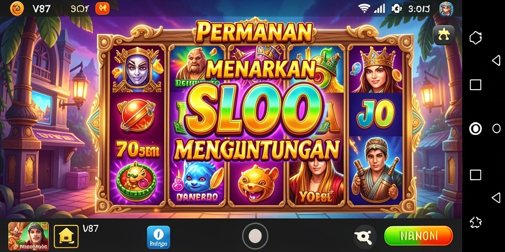 Tampilan menarik dari gameplay Slot di V87.